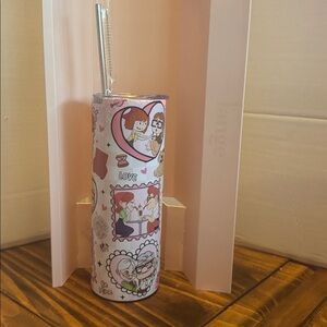 Carl and Ellie Handcrafted Tumbler with Heart Design